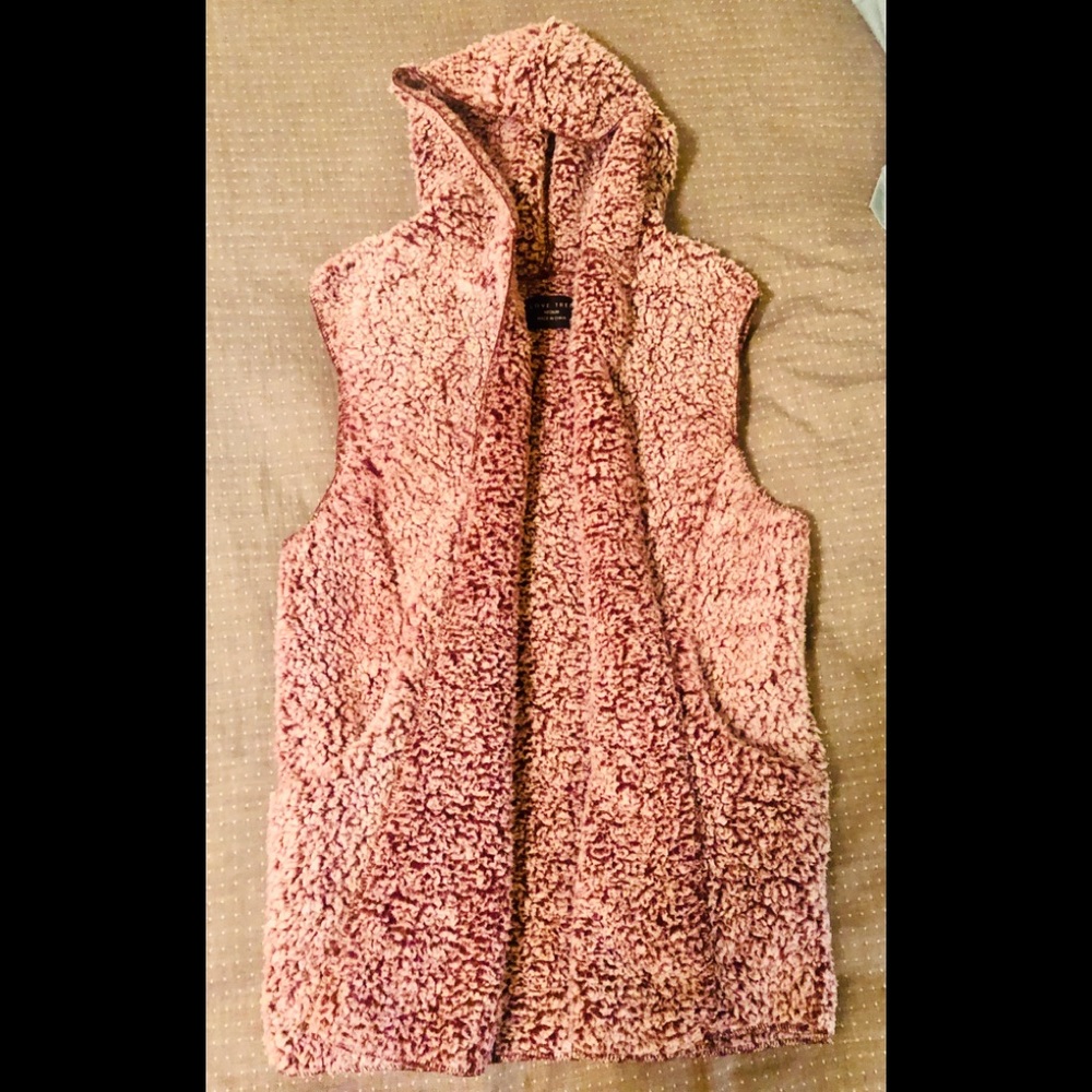 Love Tree Sherpa Hooded Vest